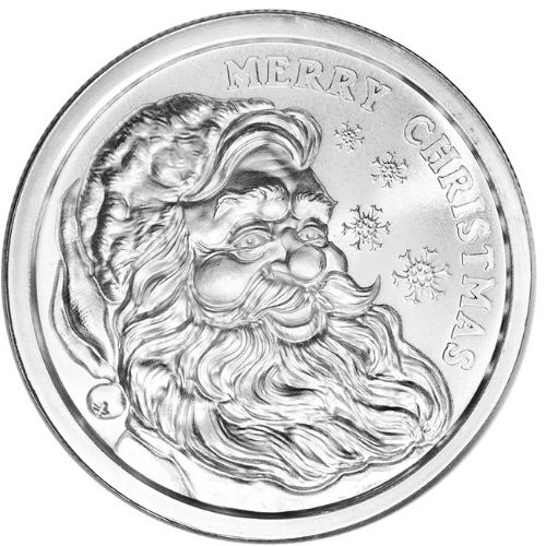 One ounce Silver Round Christmas Santa